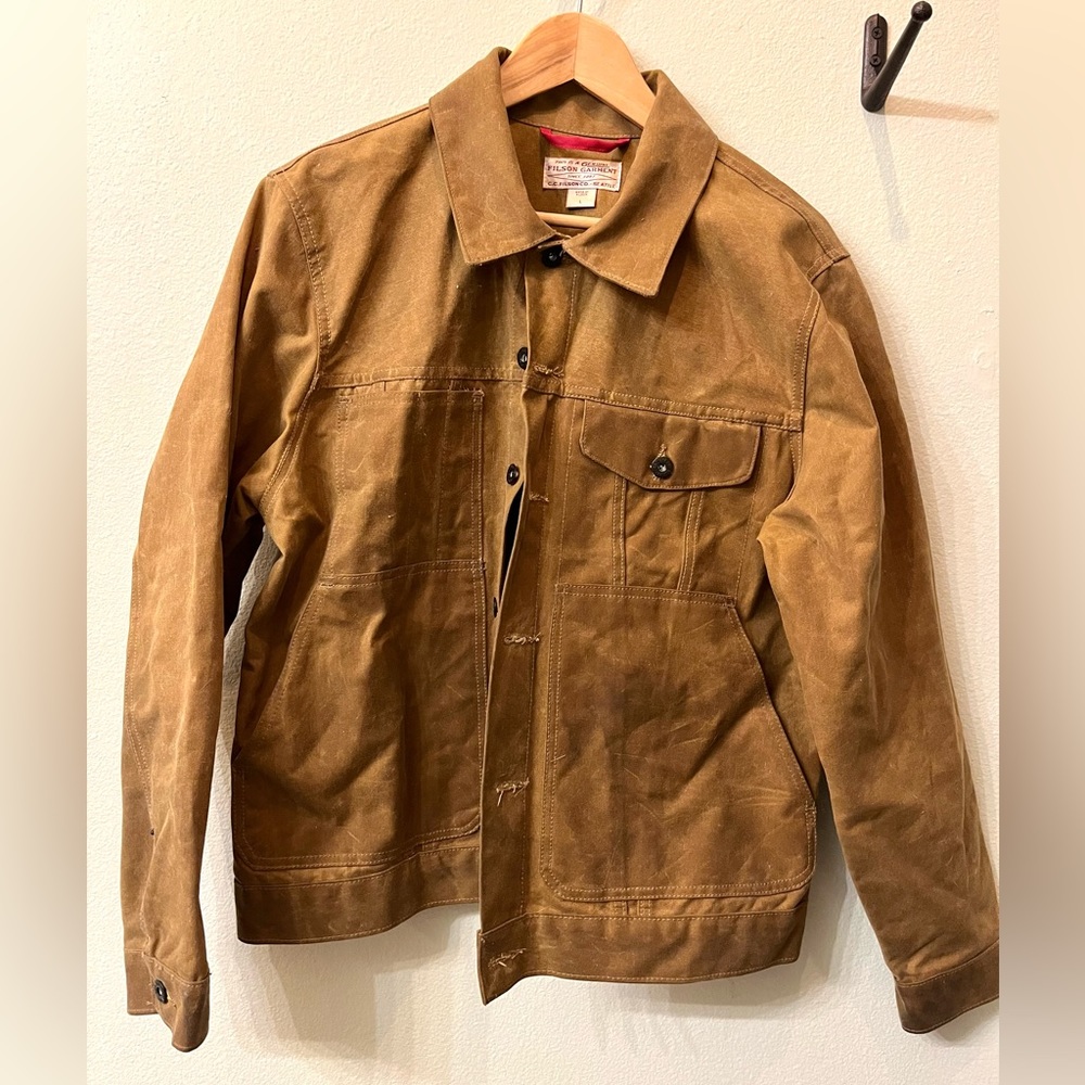 Filson Tin Cloth Short Cruiser Jacket Size L